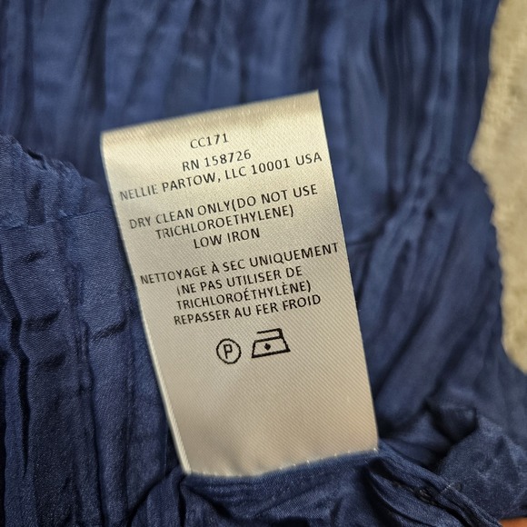 Partow Liana Micropleat Midi Dress In  Dusk Blue‎ Womens Sz 2 NWT - Picture 14 of 16